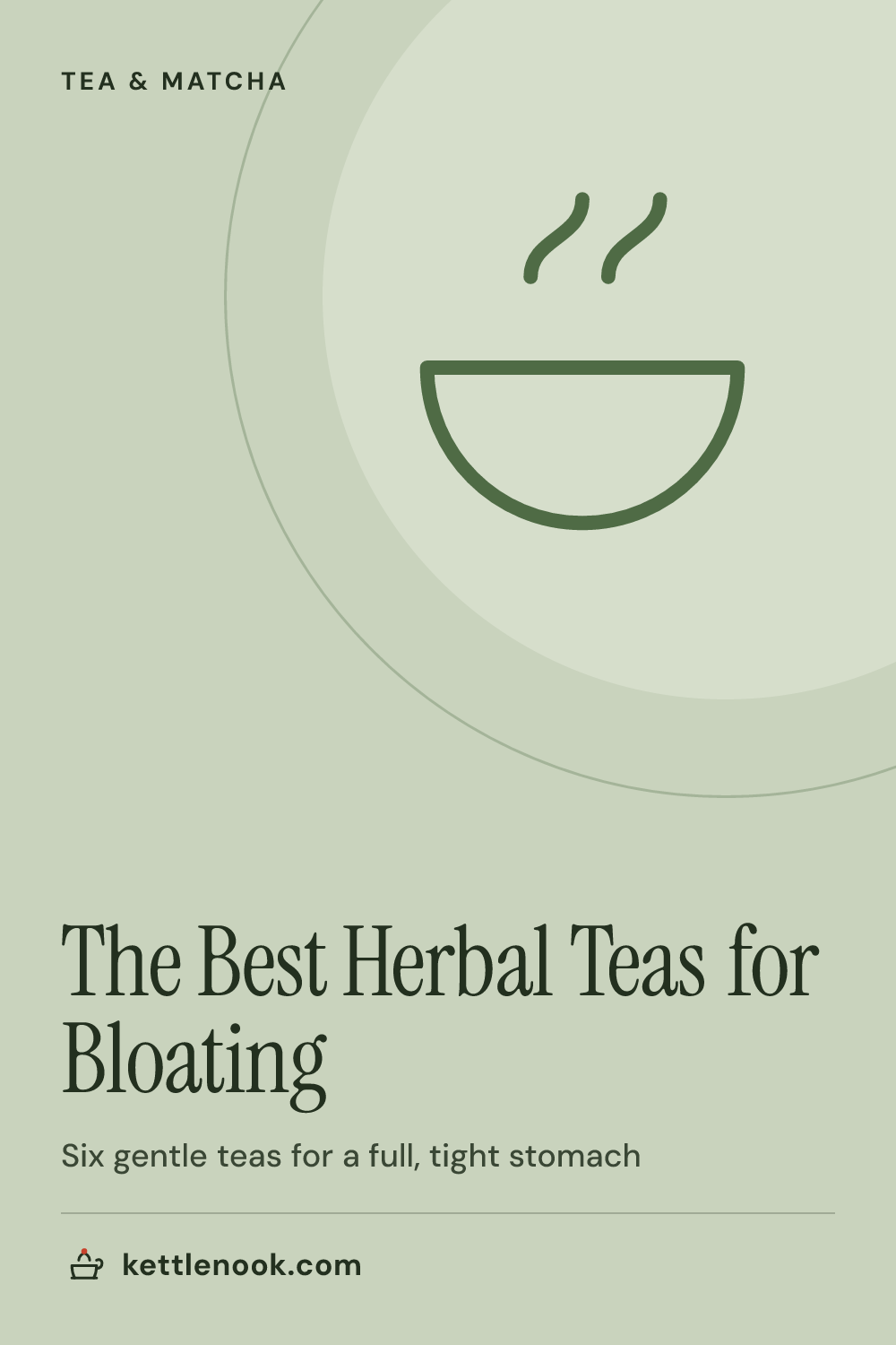 Pinterest pin for The Best Herbal Teas for Bloating