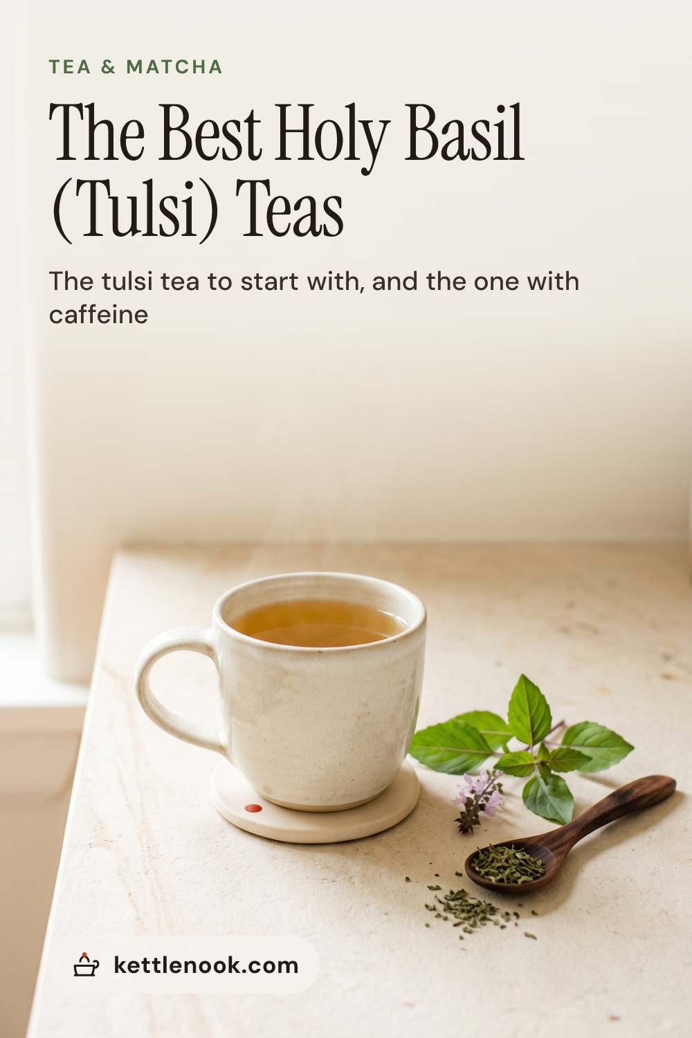 Pinterest pin for The Best Holy Basil (Tulsi) Teas