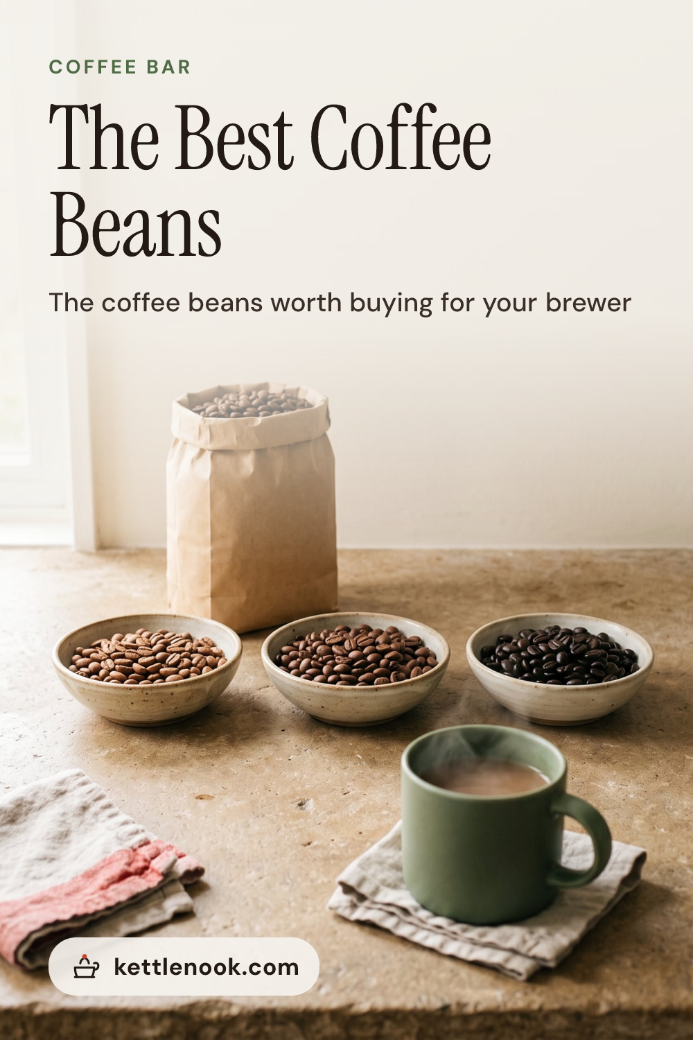 Pinterest pin for The Best Coffee Beans