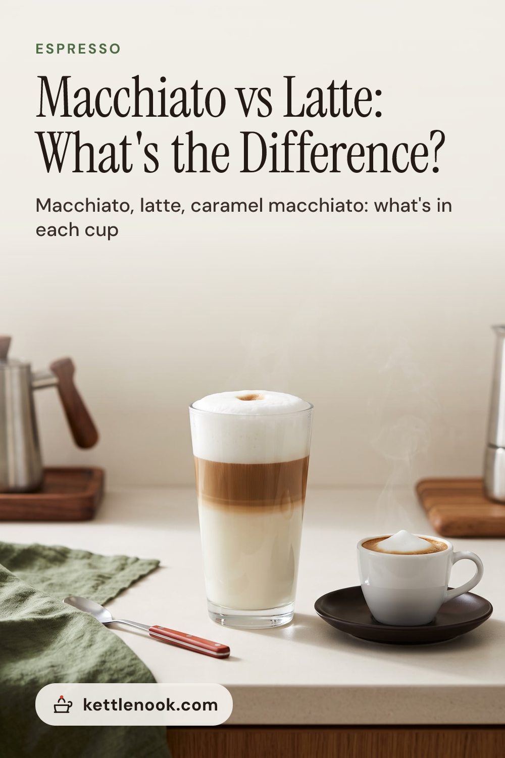 Pinterest pin for Macchiato vs Latte: What's the Difference?