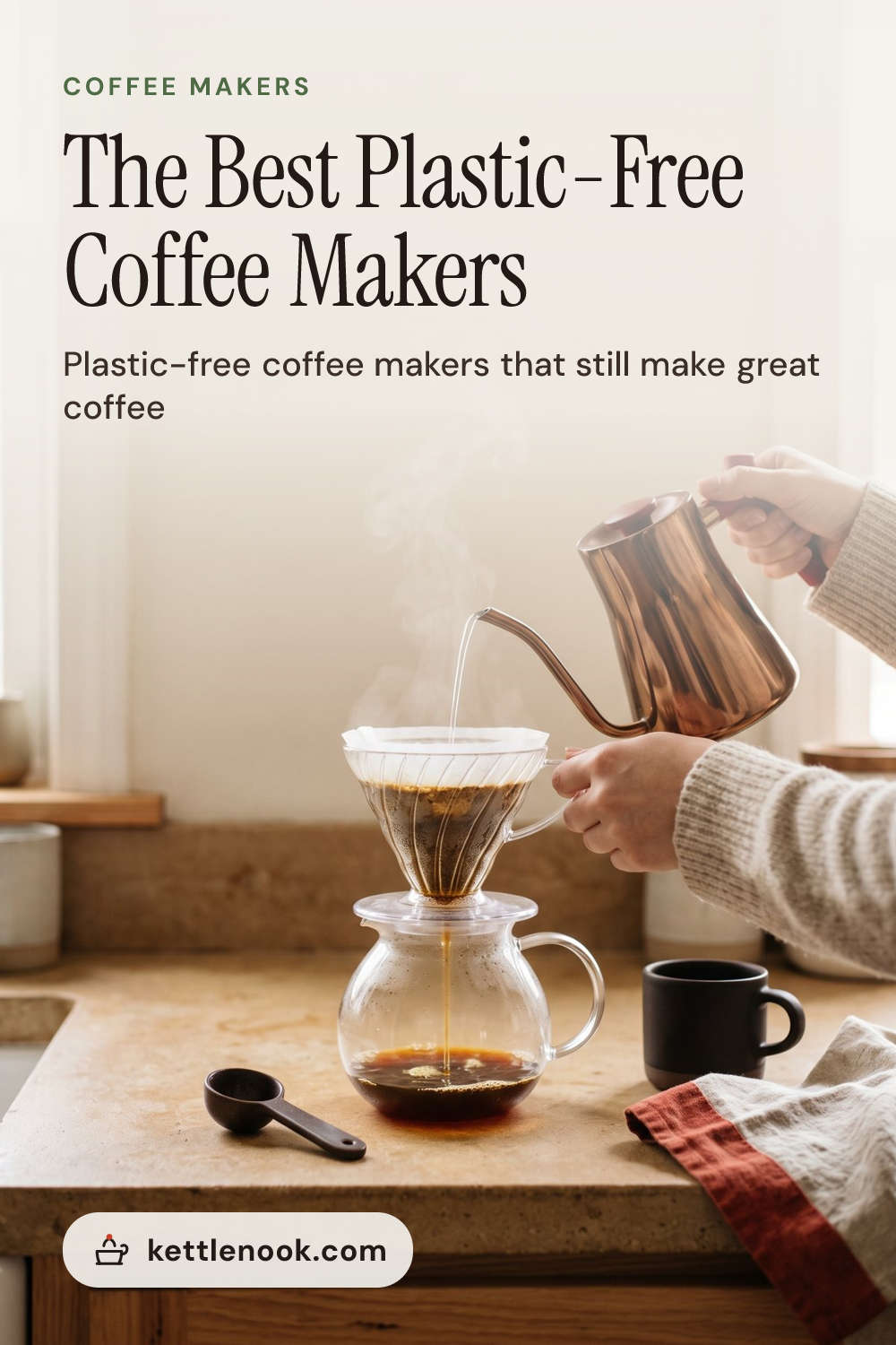 Pinterest pin for The Best Plastic-Free Coffee Makers