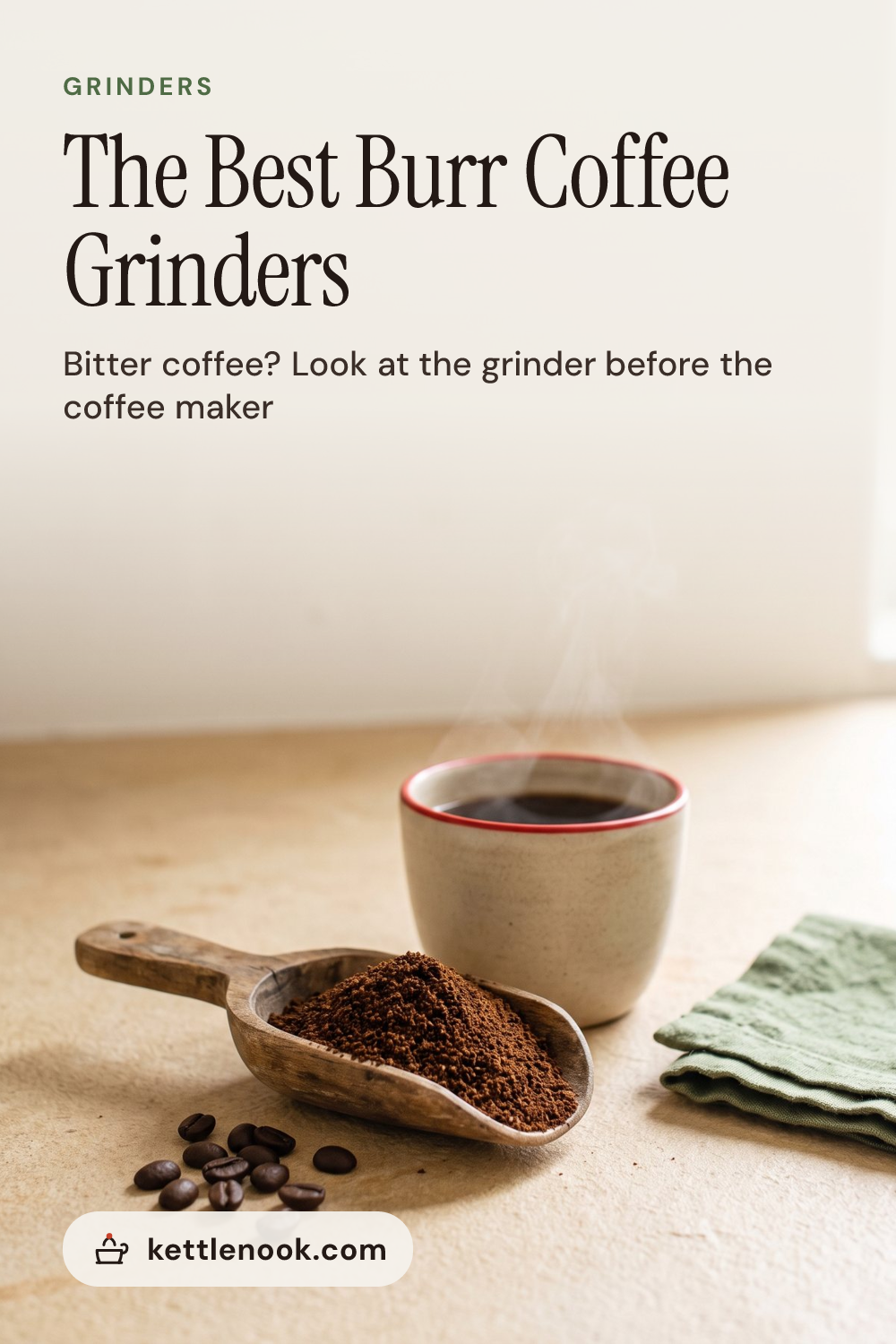 Pinterest pin for The Best Burr Coffee Grinders