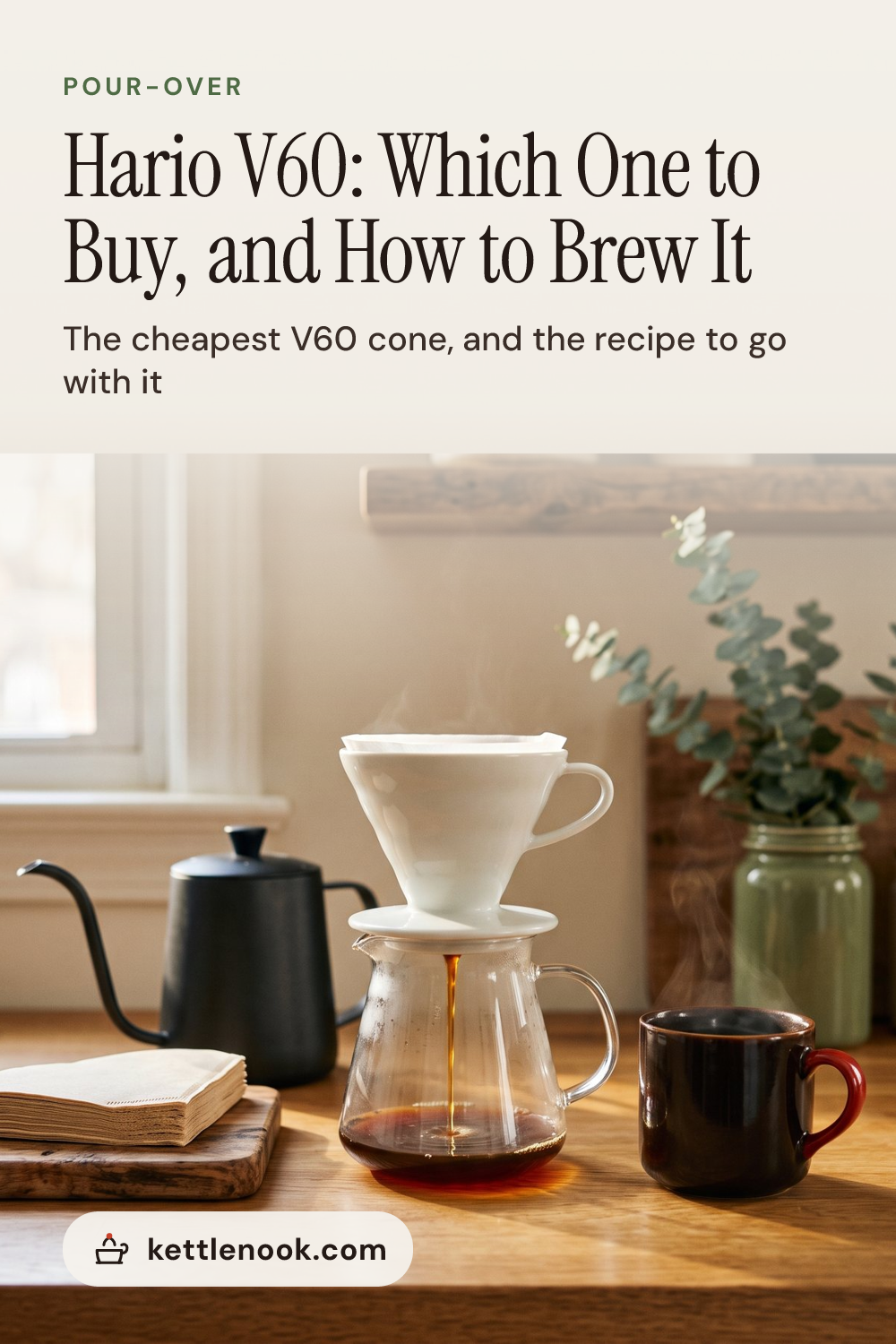 Pinterest pin for Hario V60: Which One to Buy, and How to Brew It