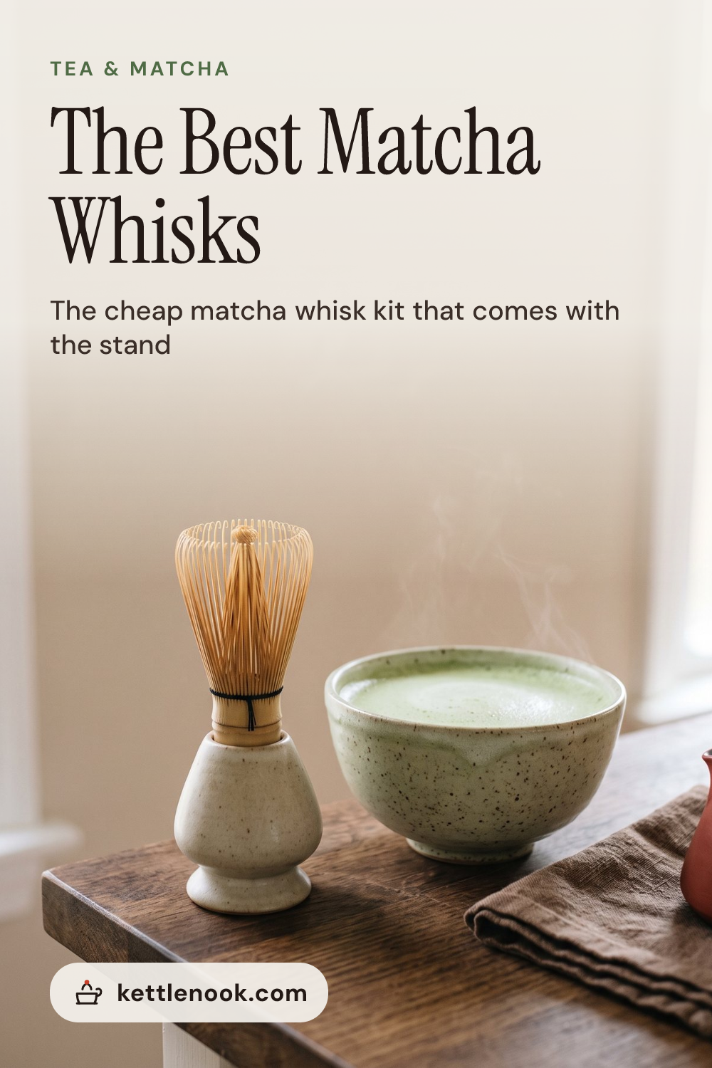 Pinterest pin for The Best Matcha Whisks